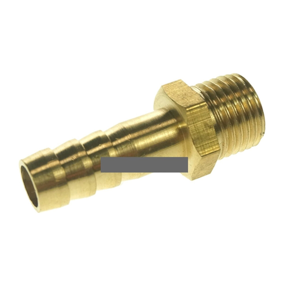 2Pc Hose I/D 8Mm X M10x1mm Metric Male Thread Brass Coupler Splicer Connector Fitting For Fuel Gas Water 8Mm Id M10x1mm 9119770270481
