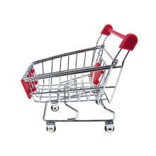 Mini Shopping Trolley for Shopping Trolley, Metal, Galvanised, for Role Play, Random Colours for Creative Play Hours and Vegetable Transport