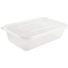 4 X 50 x Plastic 650ml Microwave Food Takeaway Containers 200Count Pack, MicrowaveSafe, Disposable Takeout