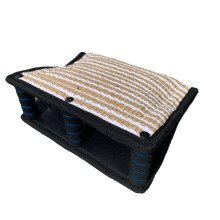 1 x Dog Bite Sleeve with 3 Handles, Durable Jute Training Bite Cushion, Dog Target Bite Wedge Tow Toy, Dog Protective Arm Sleeve, Black