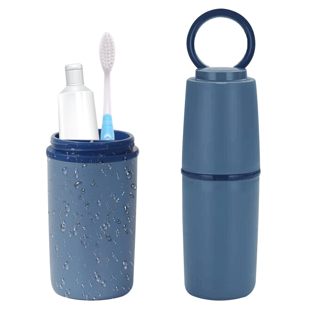 Travel Toothbrush Holder Detachable 3In1 Travel Case, Bathroom Countertop Organizer Compartment, Vanity Organizer Tray
