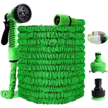 Magic Hose, laajennettava puutarhaletku puutarhanhoitoon, korkealaatuiset tarvikkeet ulkotilojen hoitoon, 7 toimintoa sisältävä suutin, vihreä,