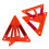 Car Triangle Tripod 4Piece Emergency Warning Triangle Set Reflective Symbol NonSlip Foldable For Car 1