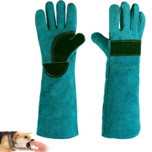 Anti Bite Protective Gloves, Anti Bite Gloves, Gloves for Handling Animals, Green, 45 cm