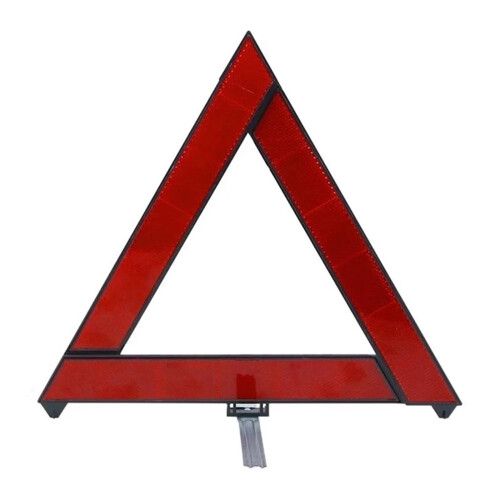 Emergency Breakdown Warning Triangle 3Piece Foldable Tripod Red Reflective Night Road Safety For Car