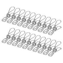 Stalowe kołki odporne na silny wiatr, stal nierdzewna nr 304 do kontaktu z żywnością, oszczędzające miejsce w pralni i nie tylko, srebrne (10
