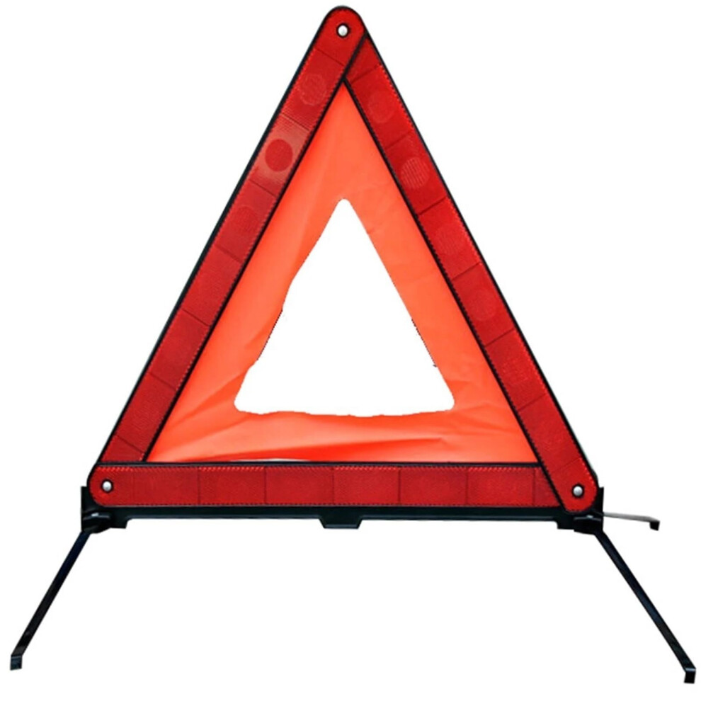 Foldable Warning Triangle Set Of 3 For Car Emergency Breakdown, Reflective Hazard Alerts For Night Road Red 9339159768495
