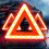 Car Triangle Reflective Tripod Emergency Warning Stop Sign 3Piece Red Foldable Set 4