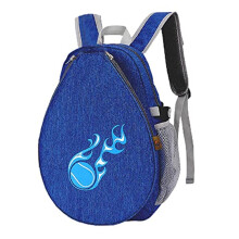 Professional Badminton Tennis Sports Bag Outdoor Backpack with Shoe Pocket for Girl Kid Backpack Wear Resistant Tennis Dark Blue