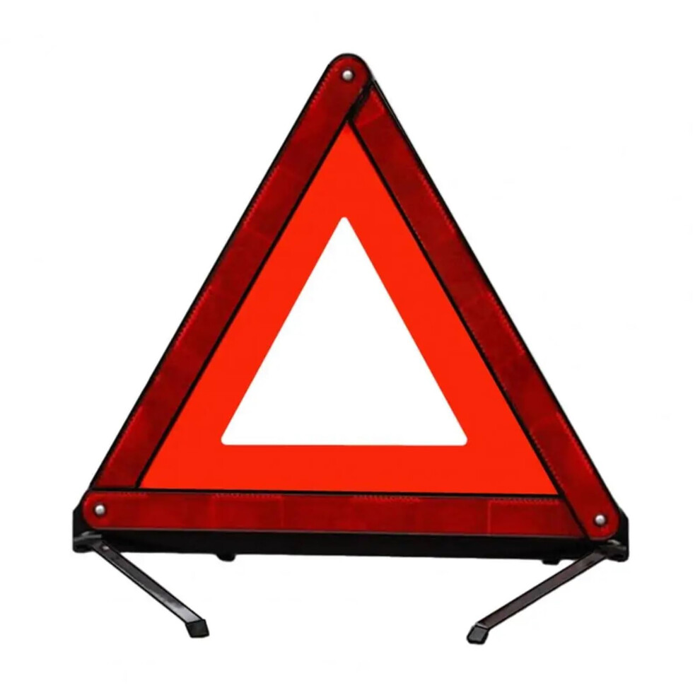 3 Pack Reflective Car Emergency Warning Triangle With Stable Metal Stand For Visibility Night Safety 9119770271266