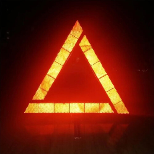 Emergency Warning Triangle Set 3Piece Foldable Reflective Red Car Safety Hazard Triangles for Breakdowns 2