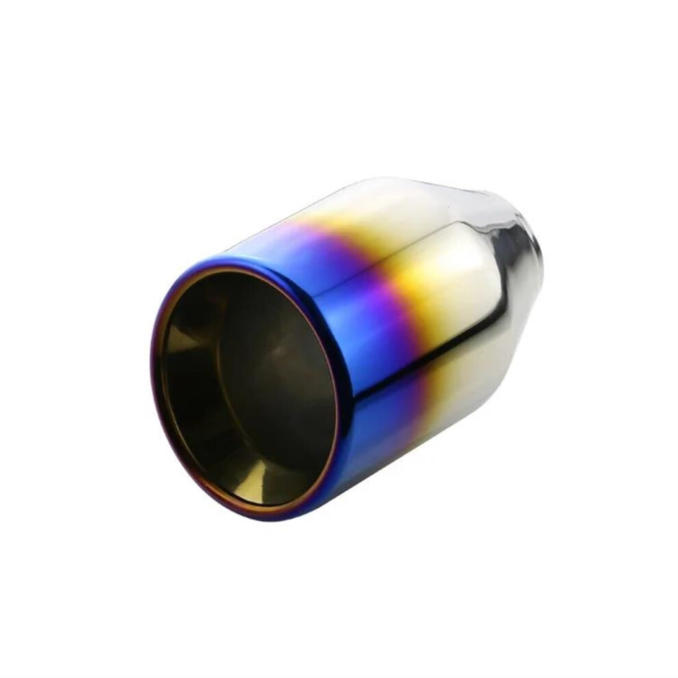 51Mm Slant Oval Car Exhaust Tip Stainless Steel Muffler Tailpipe Silencer 102Mm Outlet Blue 9119770271464