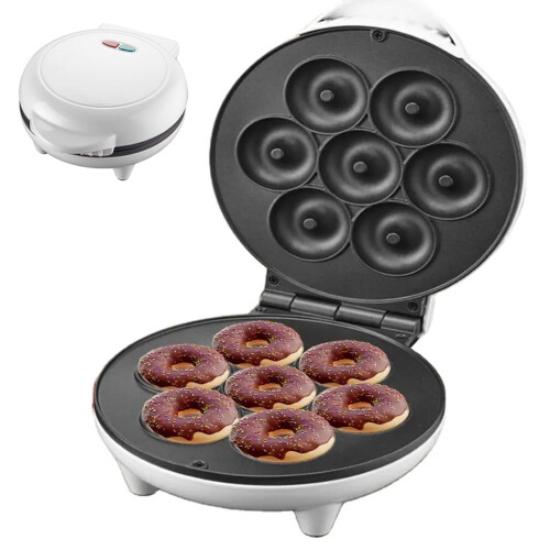 750W Electric Doughnut Machine, 7 Holes Automatic Pancake Maker, Nonstick Coating