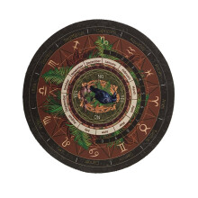 Divination Mat with Crystal Dowsing Rod Divination Necklace Rubber Divination Mat for Party Board Game Table Games Pendulum Pads