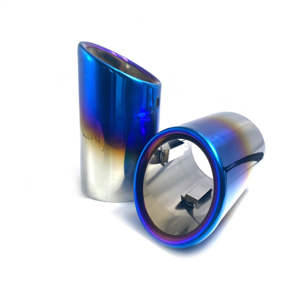 Car Exhaust Tip Muffler Tail Pipe Cover For Vw Golf Mk6 Mk7 Bmw E90 E92 Sporty Upgrade Blue 9119770271877
