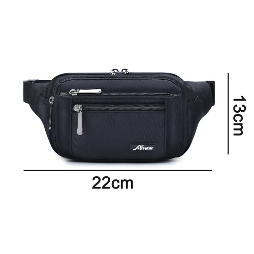 Τσάντα μέσης crossbody, ρυθμιζόμενη τσάντα μέσης Zorfin για γυναίκες άνδρες με 5 τσέπες 1