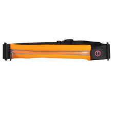 Cinto de corrida ajustável, pochete elástica macia e confortável com bolsos seguros e entrada para fone de ouvido, ideal para corrida, caminhada e