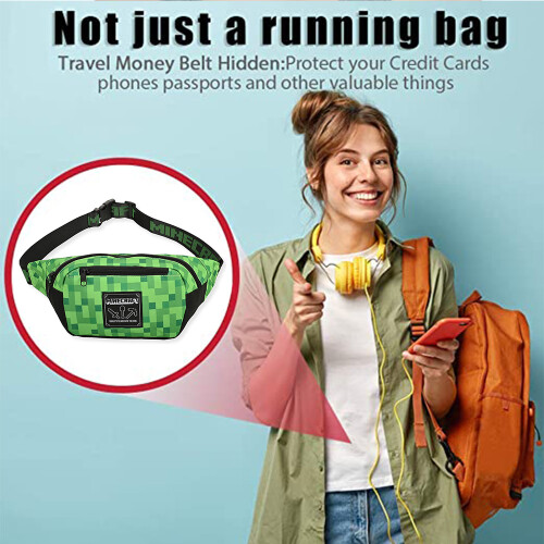 Τσάντα ζώνης crossbody για γυναίκες και άνδρες, ευέλικτο αδιάβροχο σακίδιο μέσης με 2