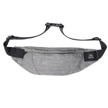 Pochete transversal para aventuras, bolsa de cintura unissex com alça ajustável, impermeável, nylon resistente a respingos, zíperes de acesso