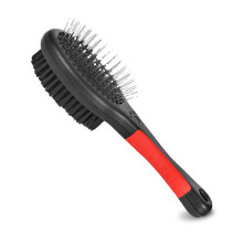 Dog Grooming Brush, 2 Sided Slicker Bristle for Shedding, Long and Short Hair, Cat Brush, Pet Grooming, Detangling Comb and Dirt Removal.