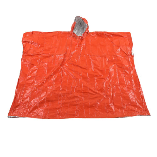 Πόντσο με κουβέρτα Mylar Space, επαναχρησιμοποιήσιμη για επιβίωση σε περίπτωση 1