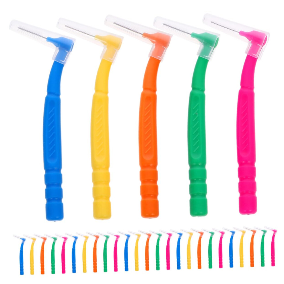 30 pieces interdental toothbrush with small brush head, colors for oral hygiene and caries prevention