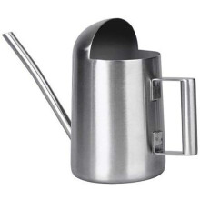 Le plaisir du jardinier poétique : arrosoir en acier inoxydable poli à la main, long bec pour plus de précision, format compact idéal pour les