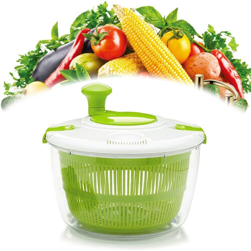 Vegetable Salad Spinner Dehydrator Washer Dryer Clean Serving Bowl Multi Function Kitchen Tool 2