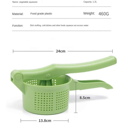 Kitchen Salad Spinner Manual Hand Press For Vegetables Dehydrator Cleaner Green 1