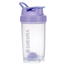 Protein Shaker Bottle, Sports Supplement, Shaker with Blender Ball, BPA , Leak Proof, Screw Lid, Workout Water Cup, 500ml (Purple)