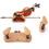 Creative Violin Split Hook Wall Stand Violin Wall Holder Small and Beautiful Violin Accessory Set 3