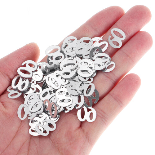 1200 Pcs Número 60 Sprinkle Confetti Decoração Aniversário 2