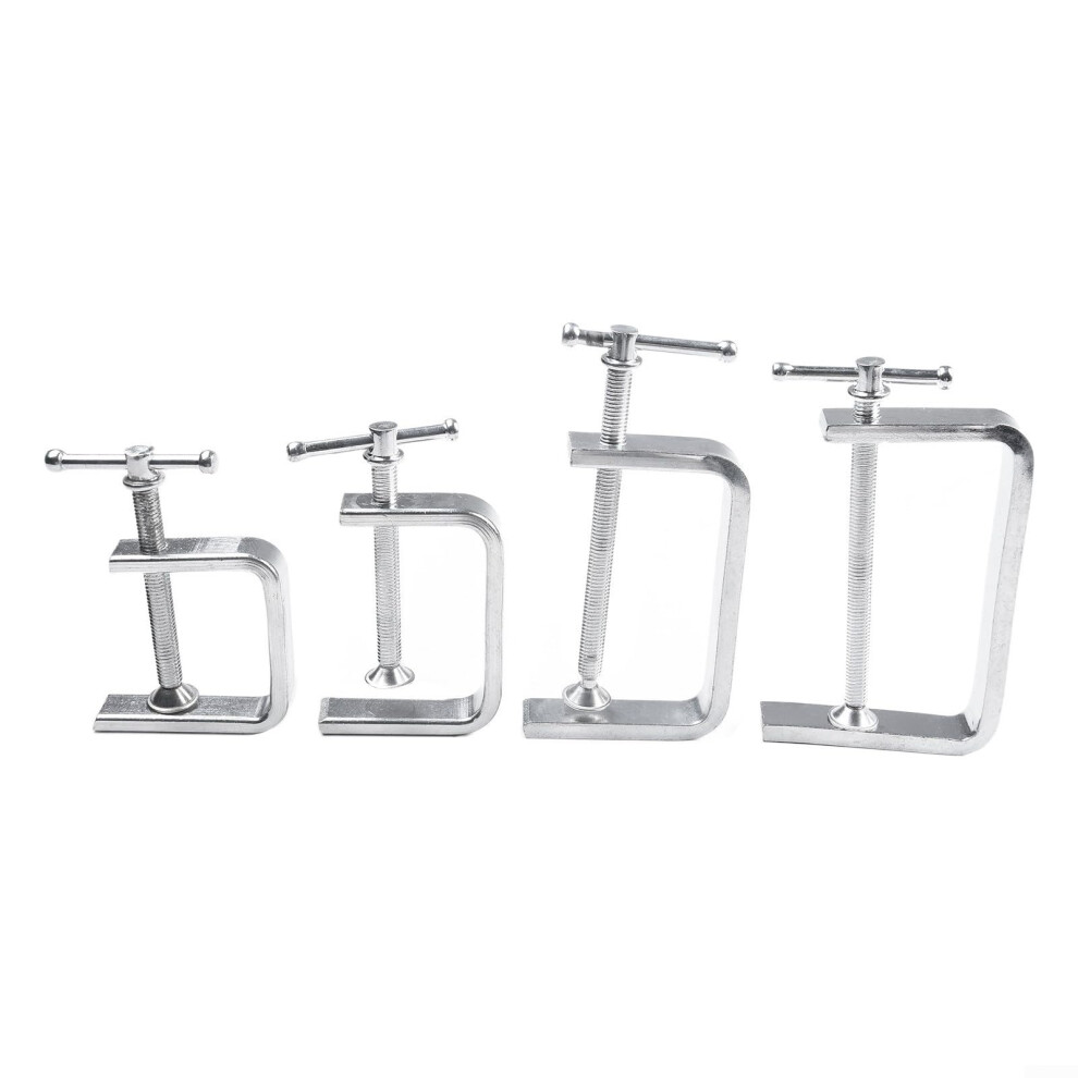 50100Mm Alloy Steel Set, 2Piece Cclamp For Wood Plastic Metal Clamping, Cutting Drilling Fixing 9001264431877