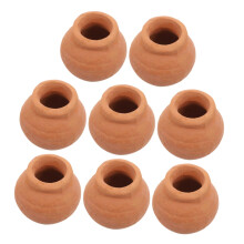 8pcs Mini Terracotta Pots For Indoor Plants, Dollhouse Decor, Succulents, Small Spaces, Reusable Garden Pots