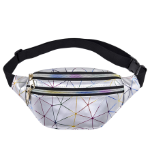 Pochete holográfica iridescente: Bolsa de peito esportiva elegante e funcional, sua companheira perfeita para aventuras ao ar livre.