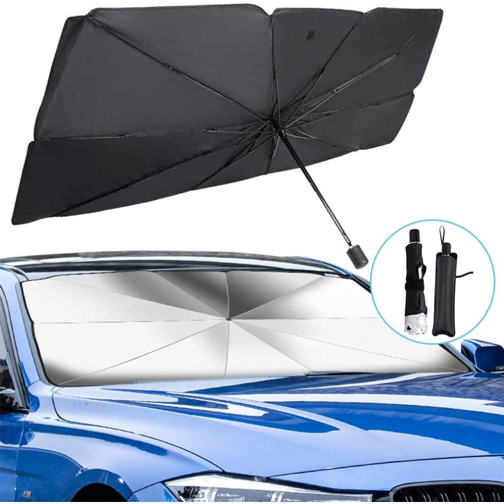 Double-Layer Insulated Umbrella Sun Shade, Sturdy Core For A Secure Fit On Car Windshields, Easy To Use And Store In Most Vehicles 9454554224893