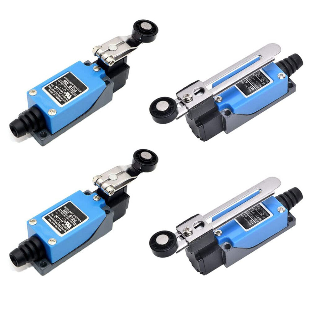 Adjustable Lever Arm Micro Limit Switch, Cnc Mill Router Double Circuit Momentary Switch With Auto-Reset Function For Diverse Applications (4 Pieces I 9454554457178