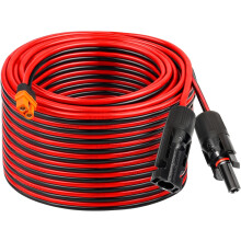 Fortinnet kobbertråd solcelleforlængerkabel, Fortinnet kobbertråd lavt tab 12AWG kabel med IP68XT60i stik, fugtbestandig varmebestandig