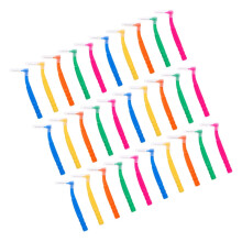 30 Pieces Interdental Toothbrush Manual Small Brush Heads for Oral Care Portable Various Colors for Home and Travel