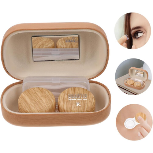 Companion Coloured Lens Holder  
Plastic Lens Case  
Light Brown Outer Packaging: Plastic  
Inner Packaging: Leather Lining, light brown, briefcase 2