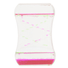 Öl-Sanduhr, rosa, grün, Acryl,