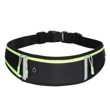 Riñonera ultradelgada con bolsillos de acceso rápido y soporte para teléfono, ideal para correr, andar en bicicleta o hacer senderismo. Material