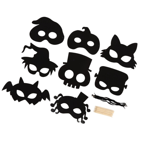 Sets Halloween Scratch Maske Kunst Regenbogen 1