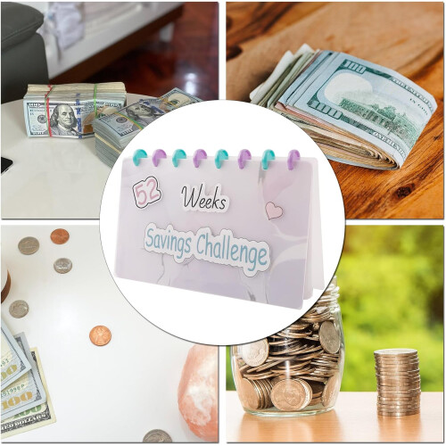 Reusable budget book with envelopes, 52 weeks, for saving with refillable organizers Ref: 3425 1
