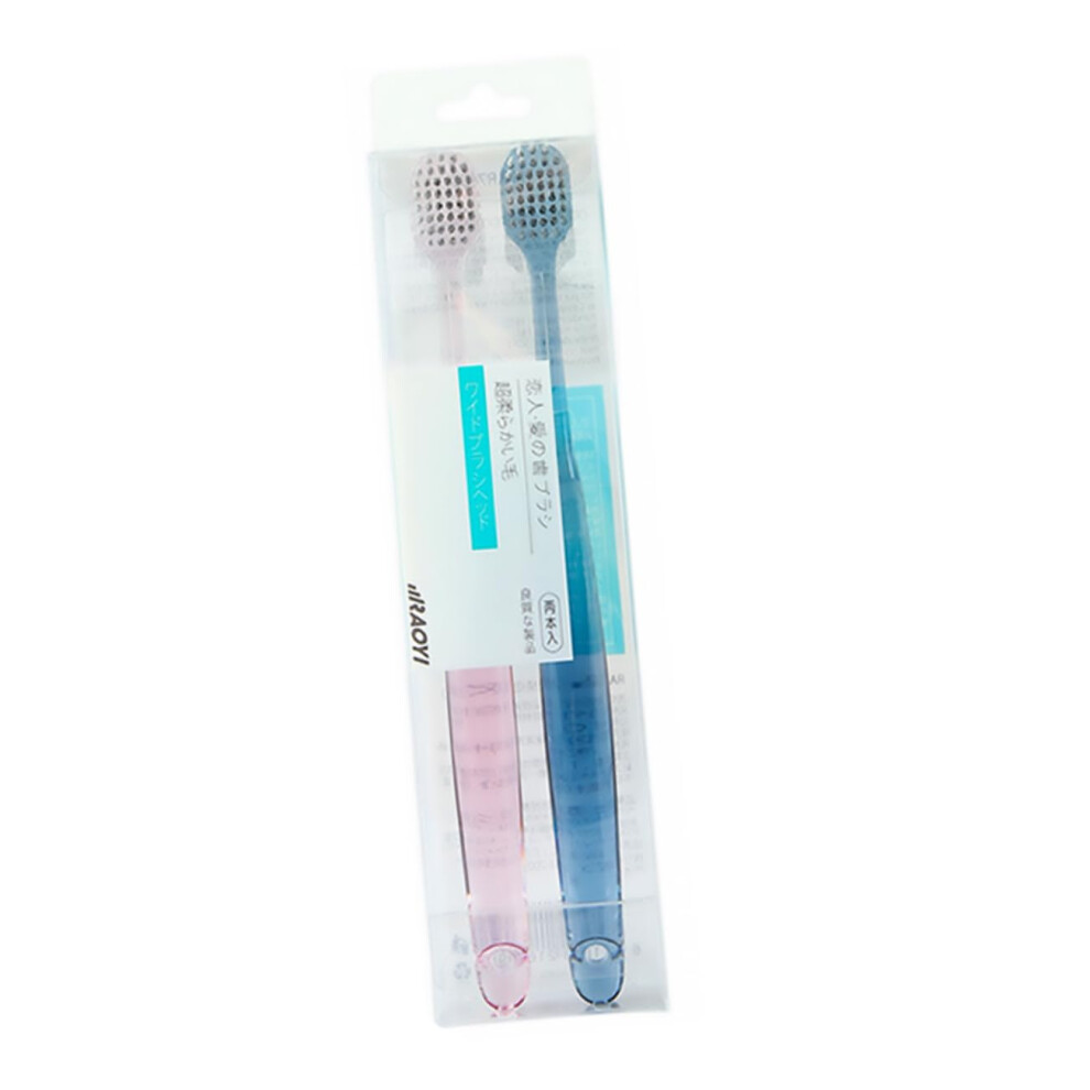 2 pieces of crystal toothbrushes for adults with soft bristles, gentle on teeth and gums for daily dental care