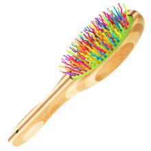 Hop Brand Pet Grooming Brush, doublesided with silicone and bamboo, suitable for multiple pets