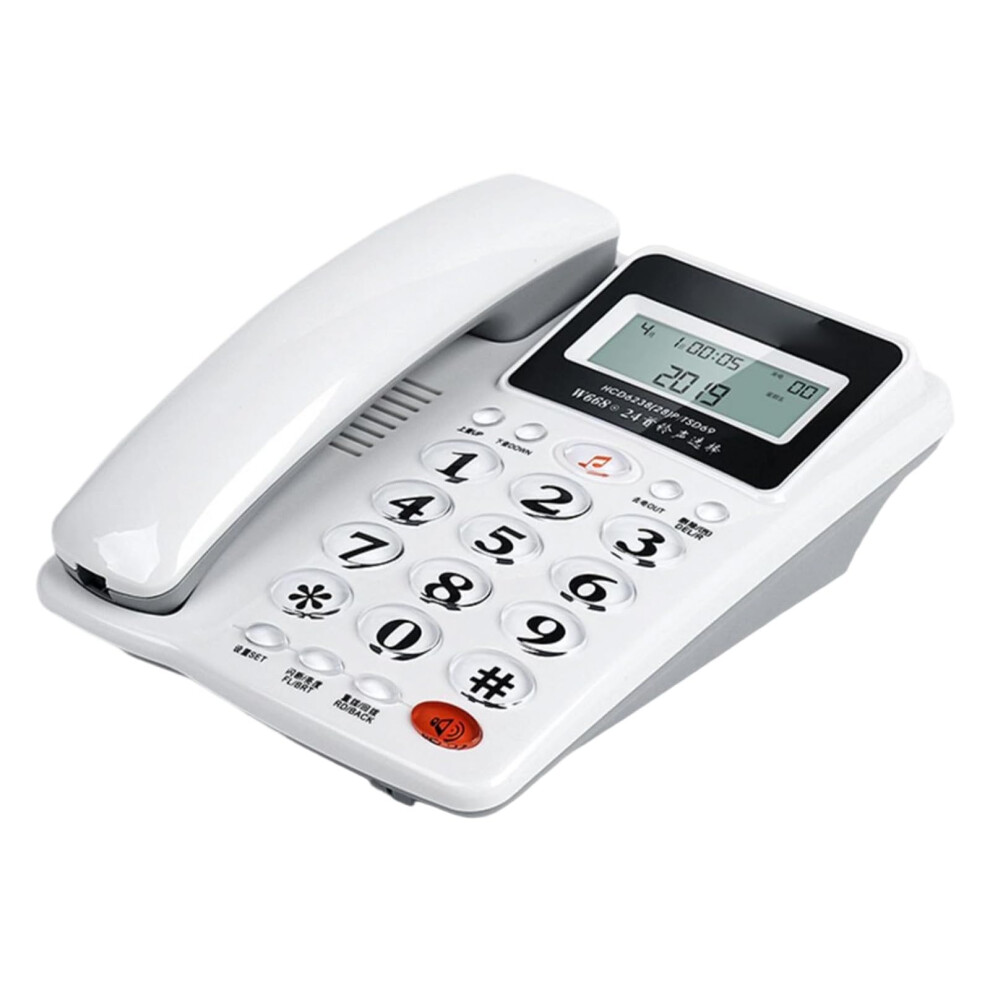 Corded Landline Telephone Desk Phone With Noise Reduction Caller Id For Home Hotel Office White 9339159771372