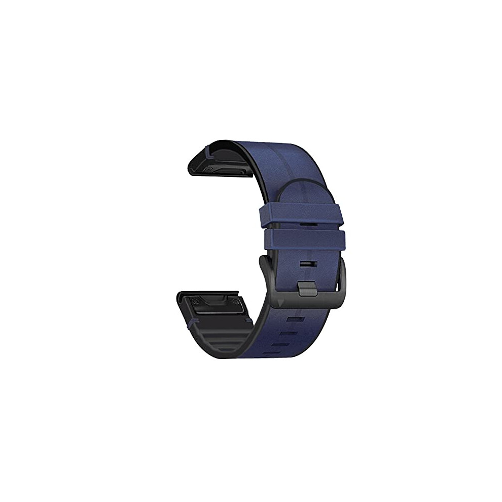26Mm 22Mm Silicone Leather Quick Release Watch Strap For Garmin Fenix 6 6S 6X Pro 5X 5 Plus 3 Hr Watch Easyfit Bracelet For 26Mm Fenix 3 3Hr 9119770278678