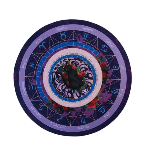 Divination mat rubber divination board divination mat metaphysical message board with crystal divination necklace pendulum mat
