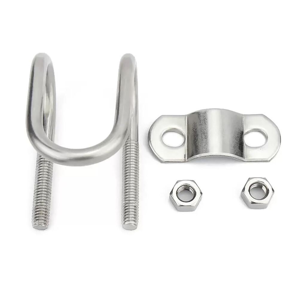 Rigid Pipes Hose Holders 304 Stainless Steel Ushaped Cross Pipe Clamp M6x20x32 Multiple Sizes 9001264436544